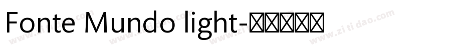 Fonte Mundo light字体转换